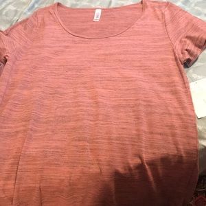 Lularoe Pink heathered classic tee